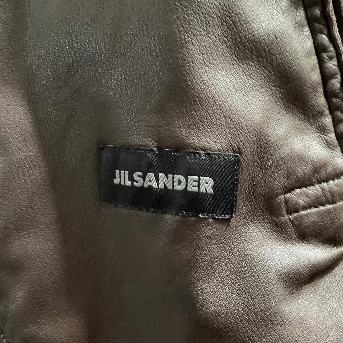2006aw jil sander unborn calf leather jacket by raf simons 46