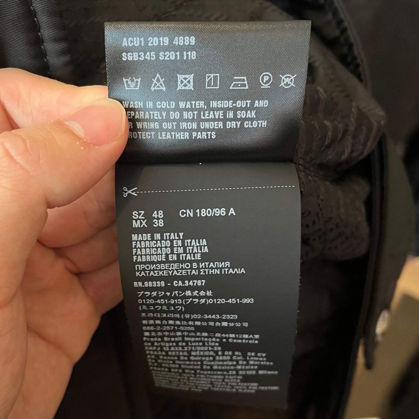 2019aw prada quilting padded nylon blouson 48