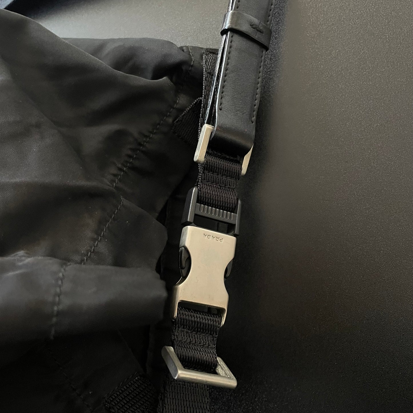 1999aw prada nylon drum shoulder bag