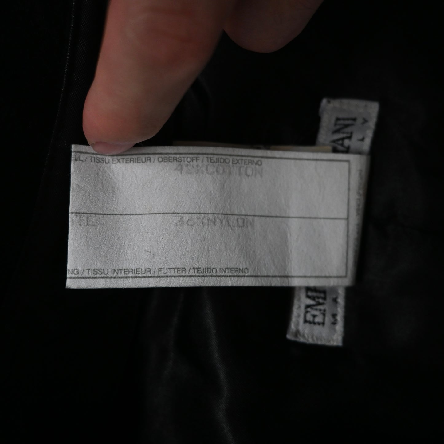 1996aw emporio armani detachable cotton collar vinylon long coat 52