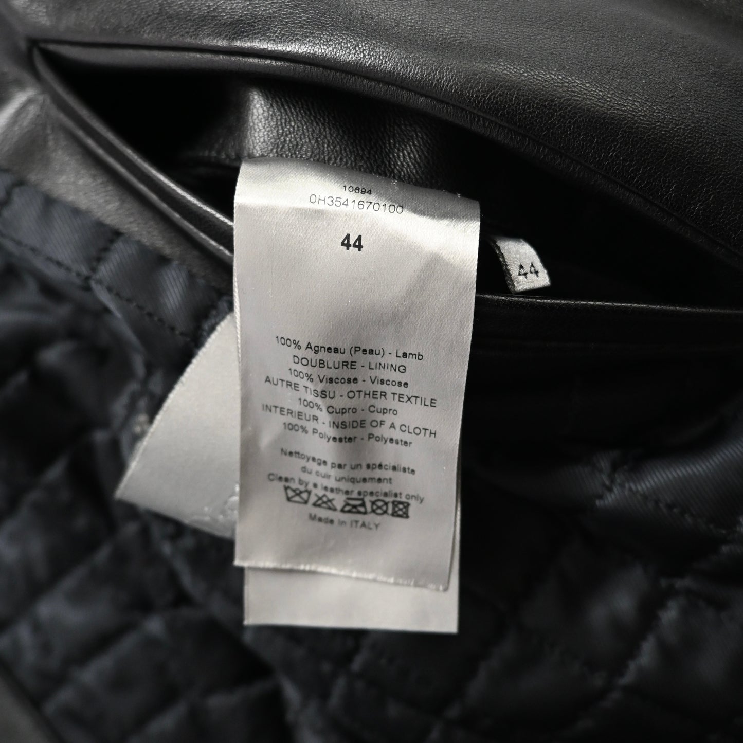 2008aw dior homme A-2 lamb leather jacket 44 by kris van assche