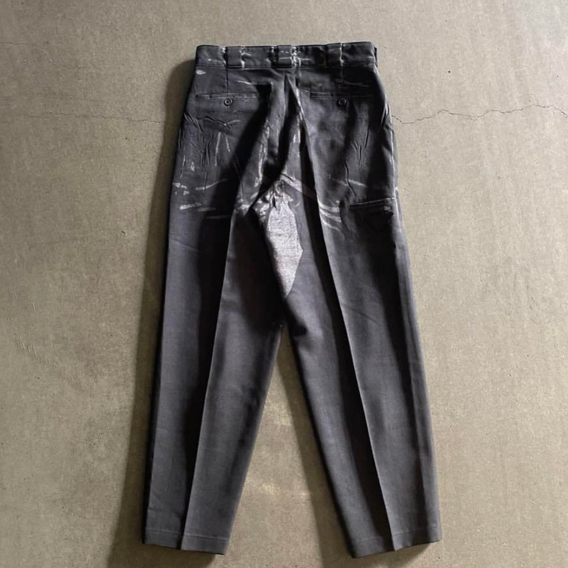 2018aw prada paint wool slacks 44
