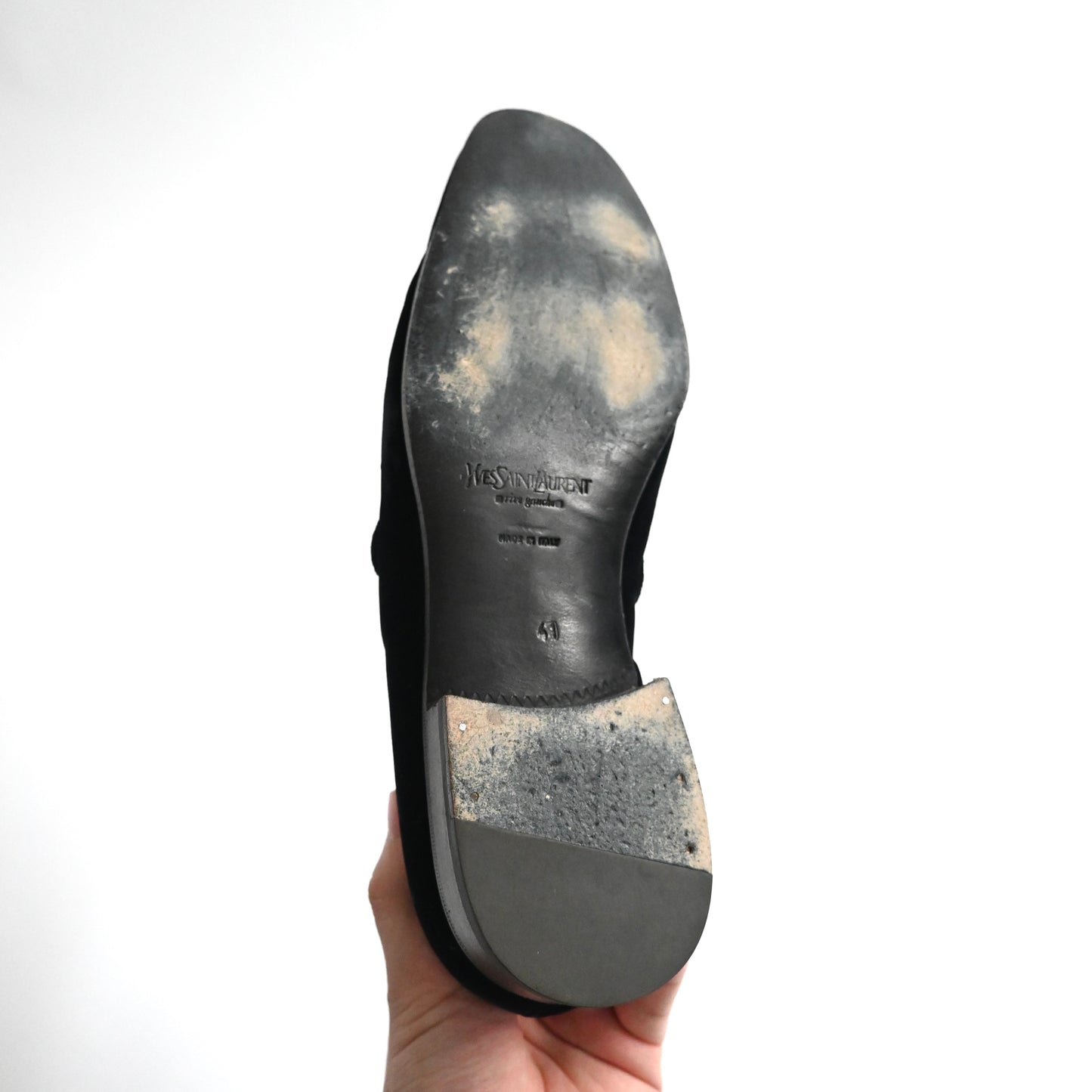 2000s yves saint laurent rive gauch velours low loafer 41 by Tom ford