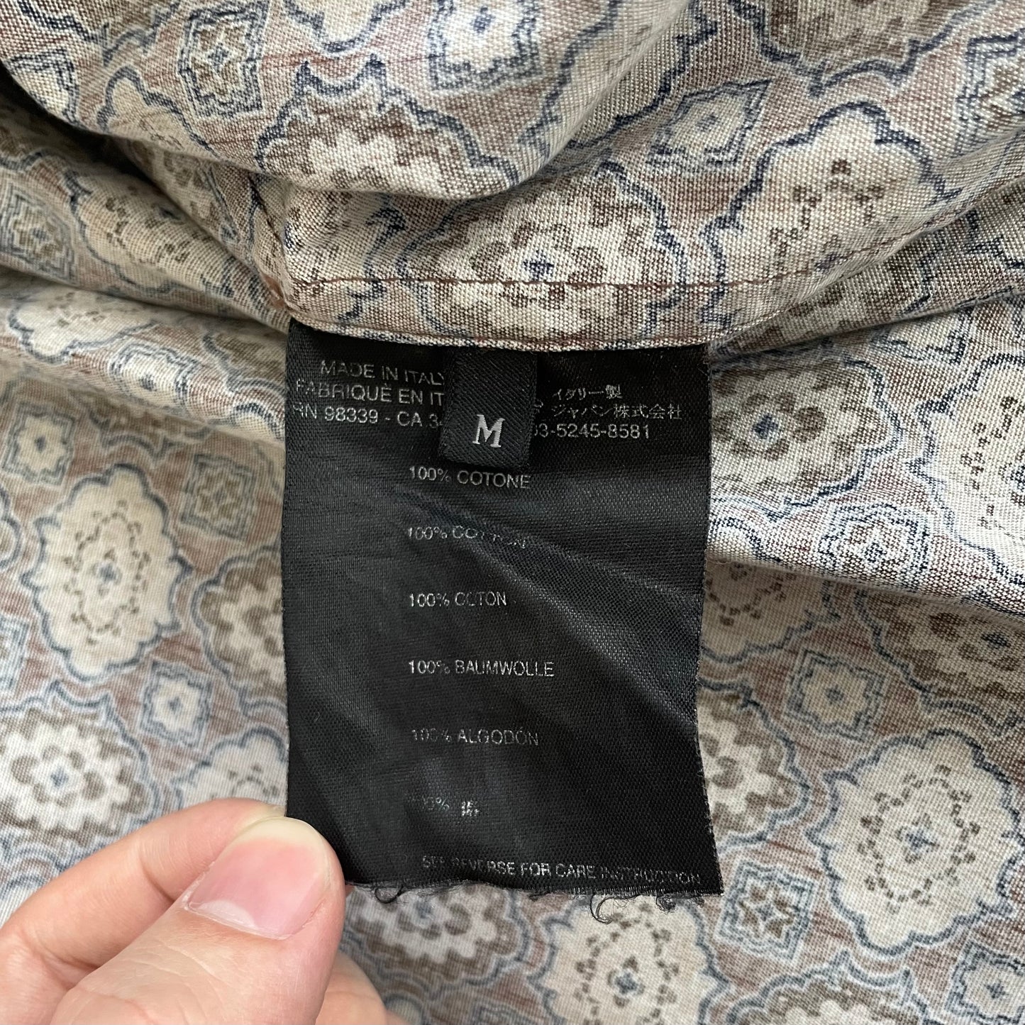 2002ss prada national pattern cotton blouson M