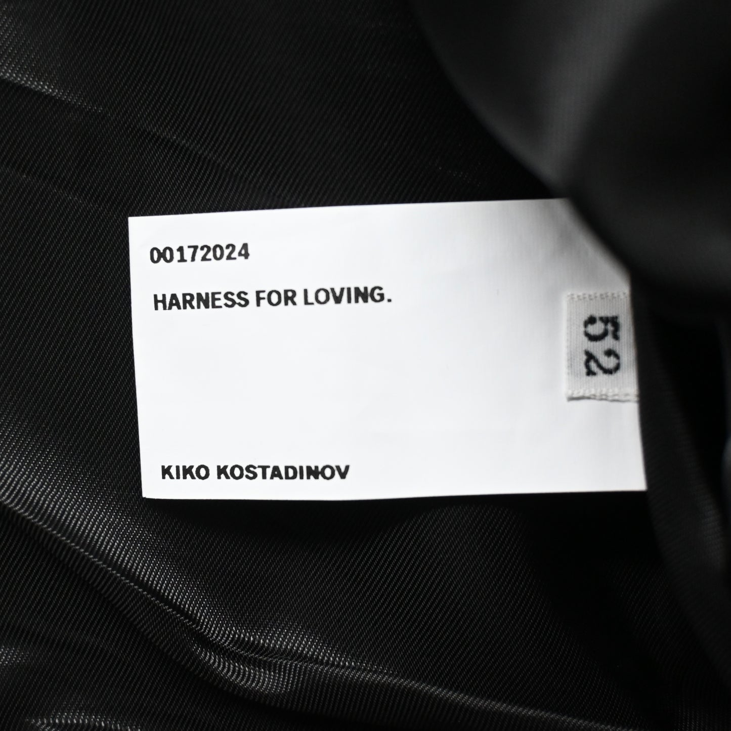 2024aw kiko kostadinov black jacklight jacket 52