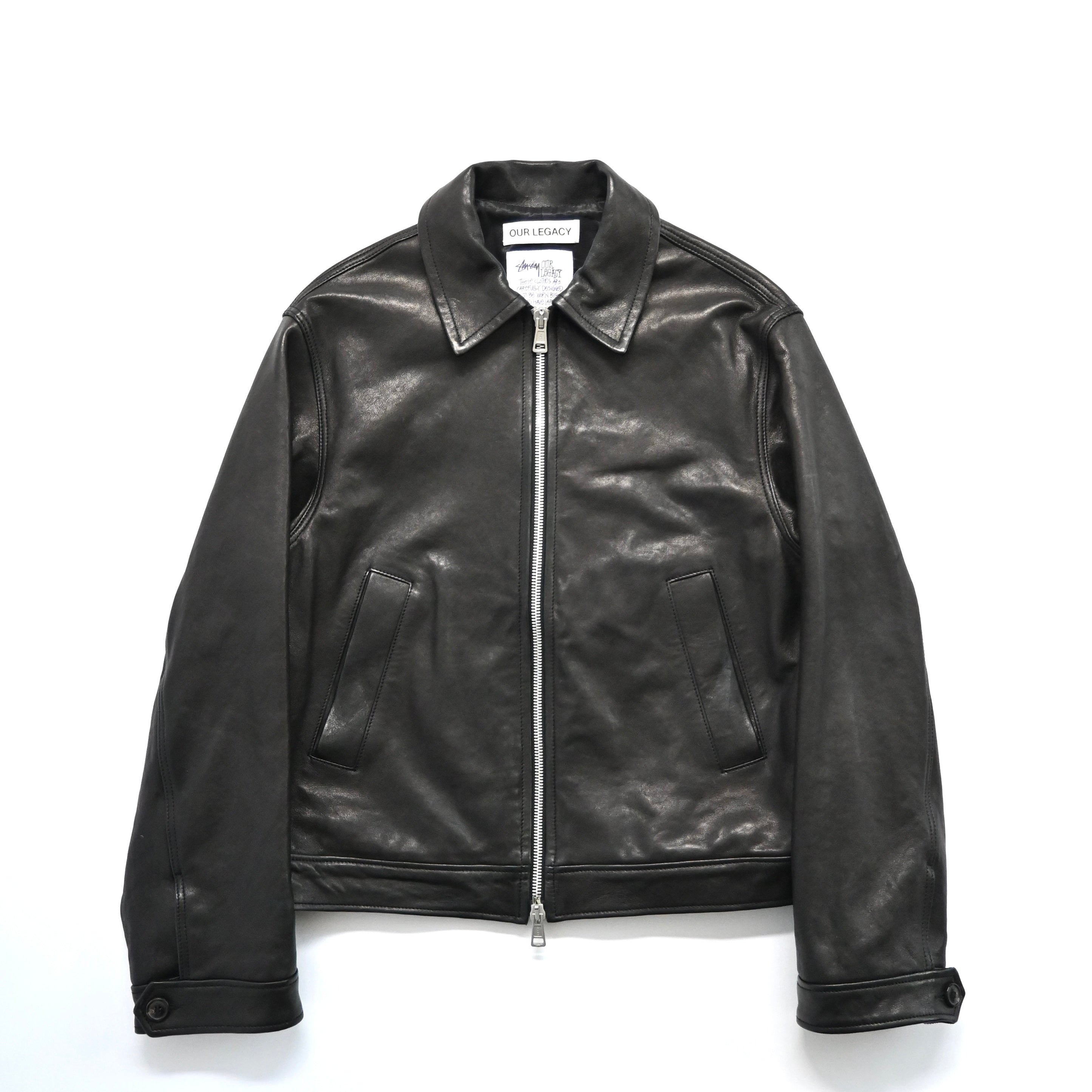 2023aw stussy x our legacy work shop blouson leather jacket L