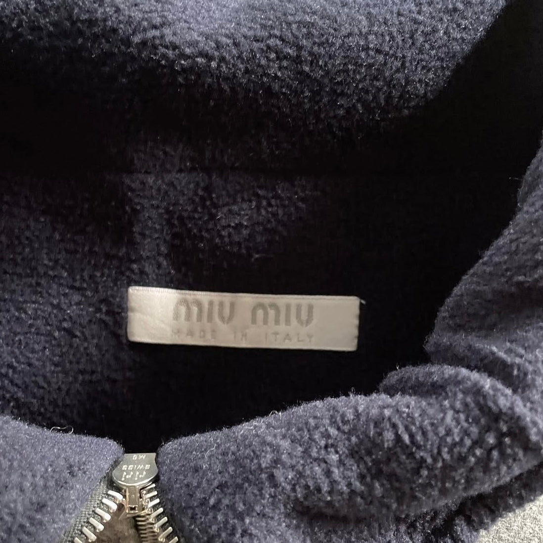 1997aw miu miu wool fleece half zip 44