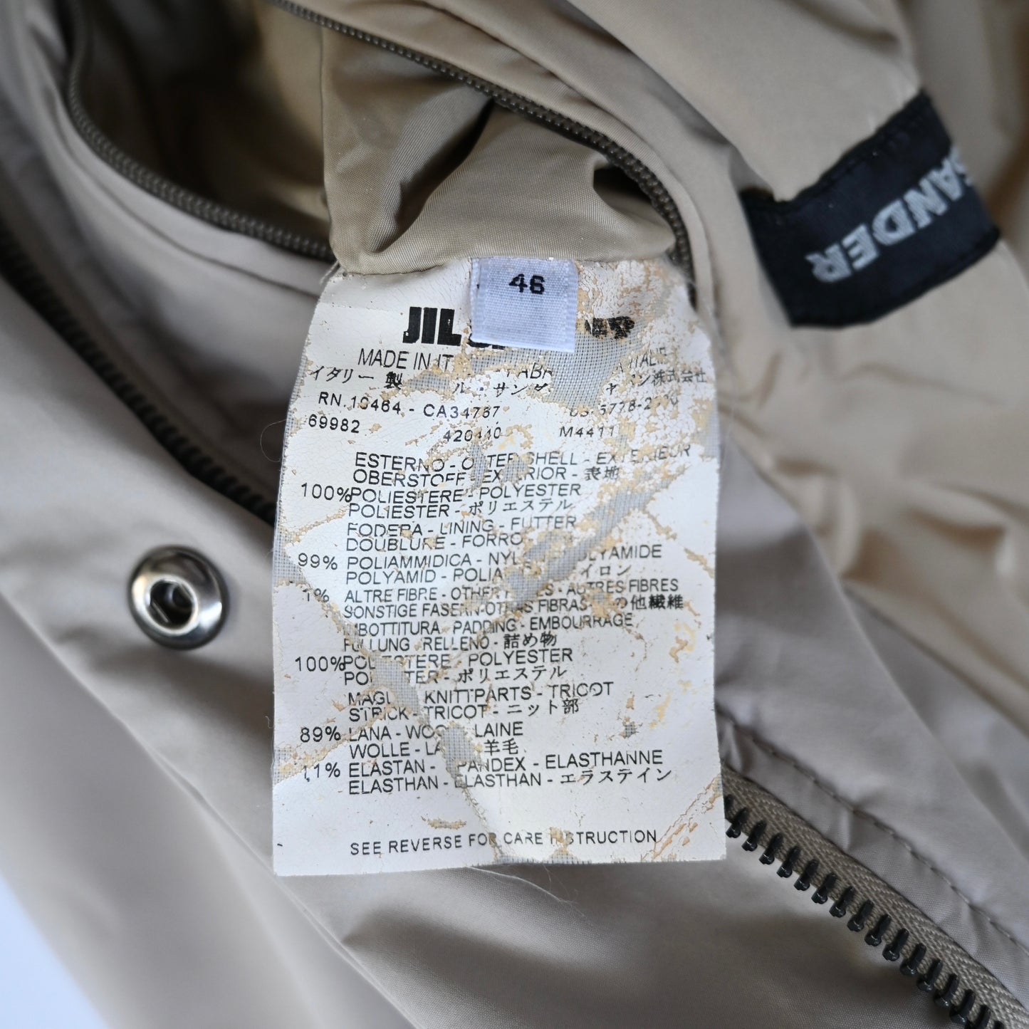 2006aw jil sander polyester padded blouson 46 by raf simons