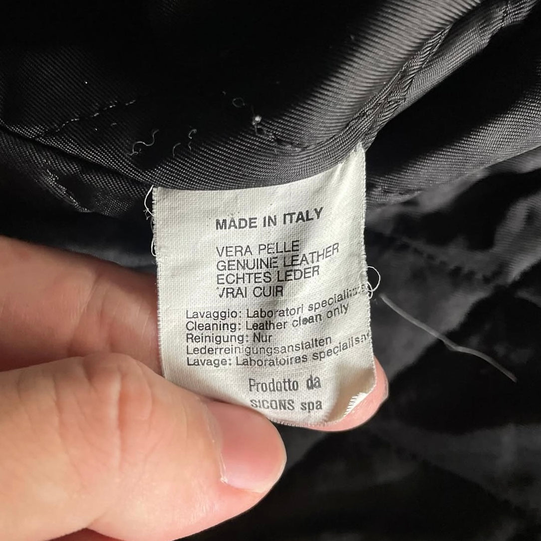 1990s giorgio armani leather ma-1 jacket 50