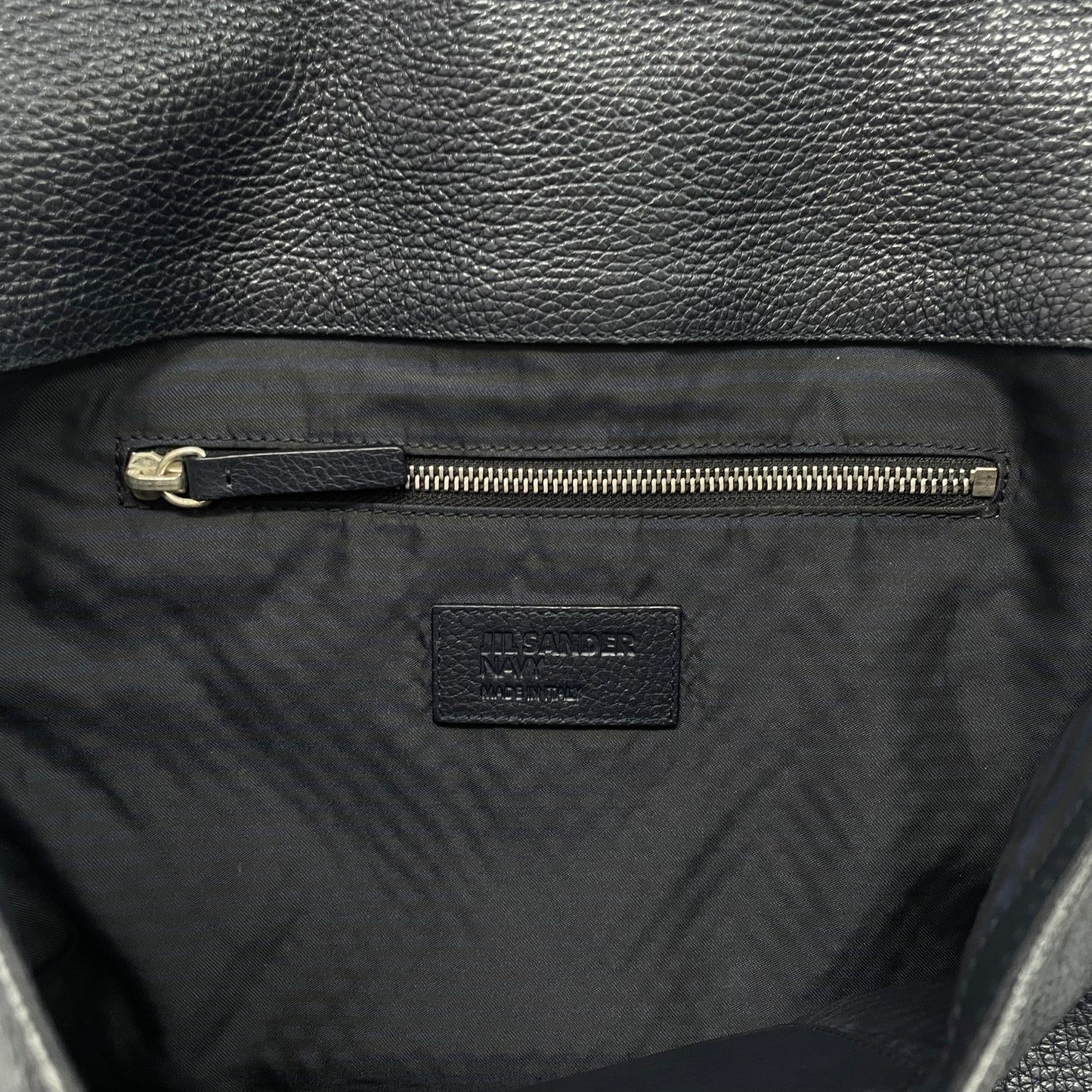 2000s jil sander leather messenger shoulder bag