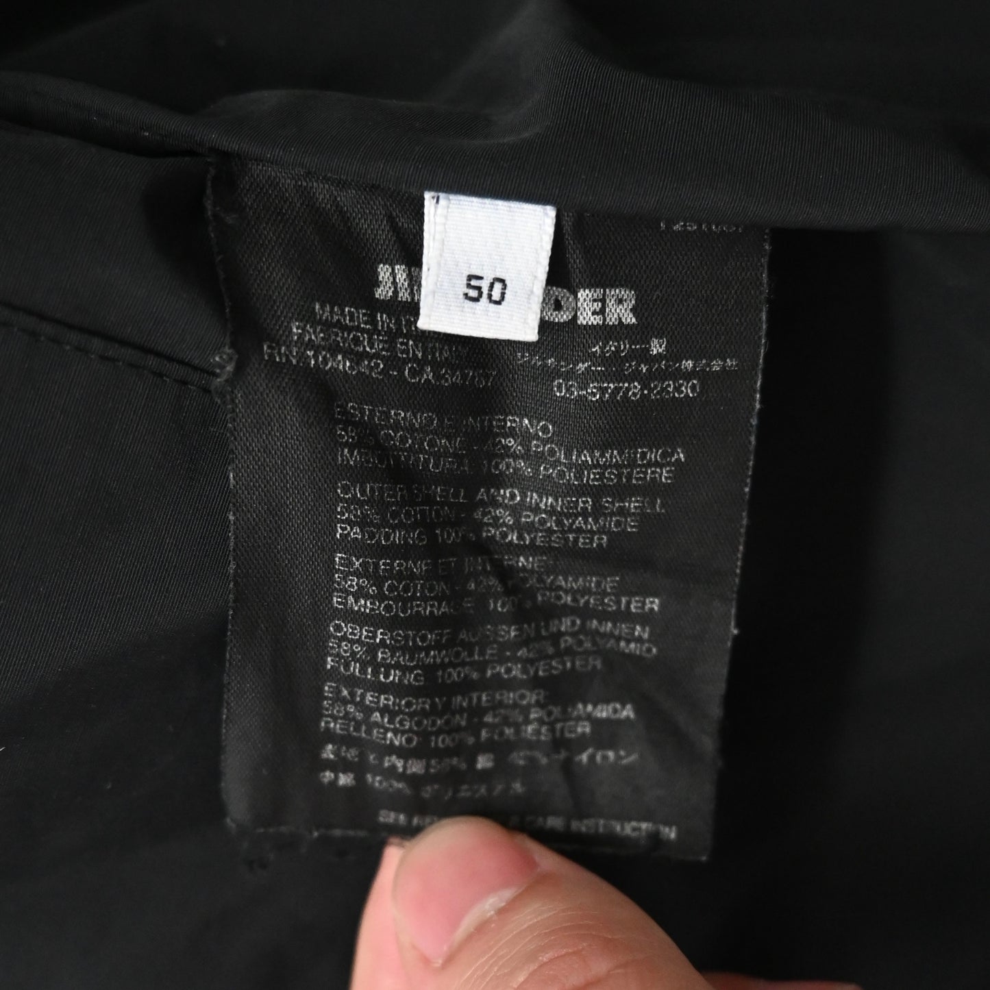 2003aw jil sander stitch quilting down jacket 50