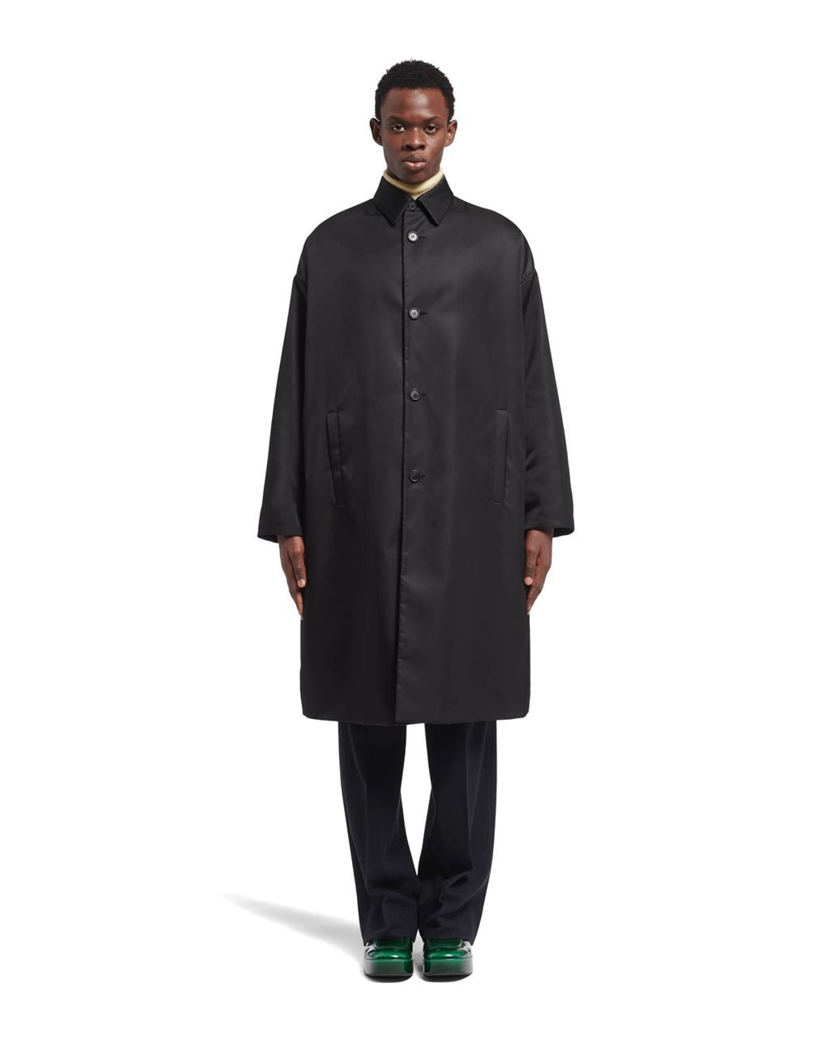 2021aw prada spg891 re nylon long coat L by raf simons