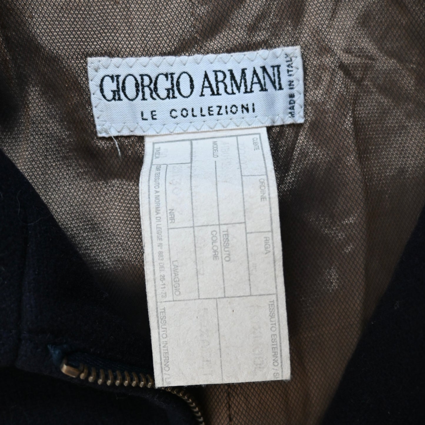 1990s giorgio armani wool blouson jacket 50