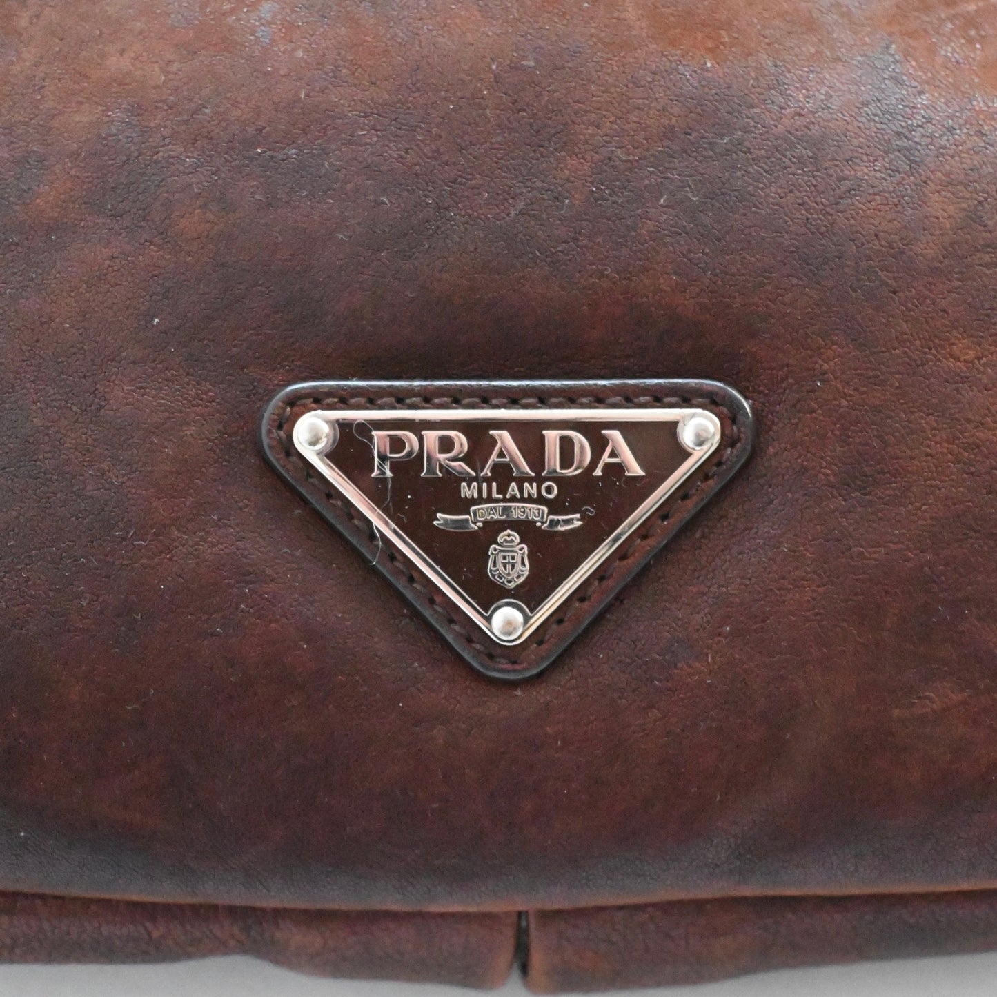 1990s prada cow leather shoulder bag