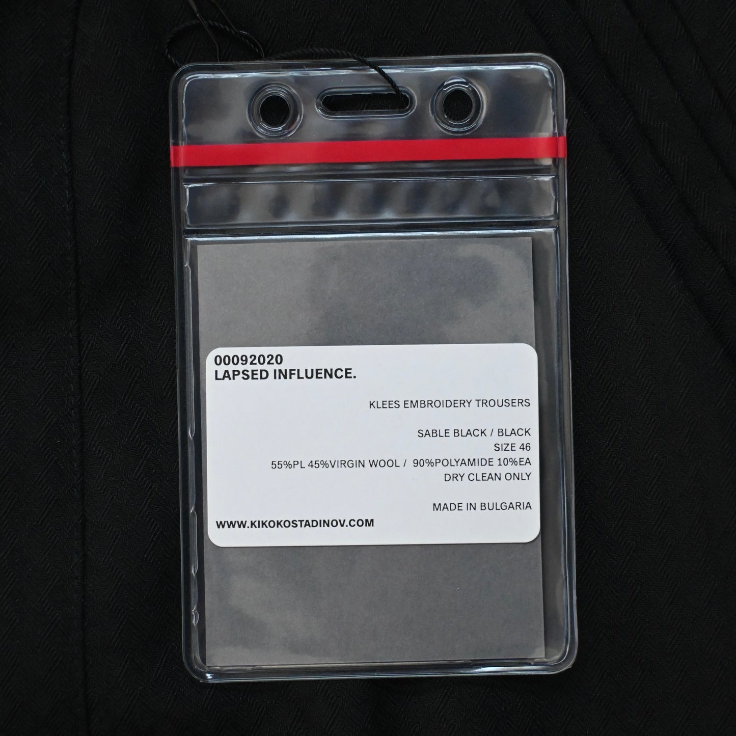 2020aw kiko kostadinov klees embroidery trousers 46