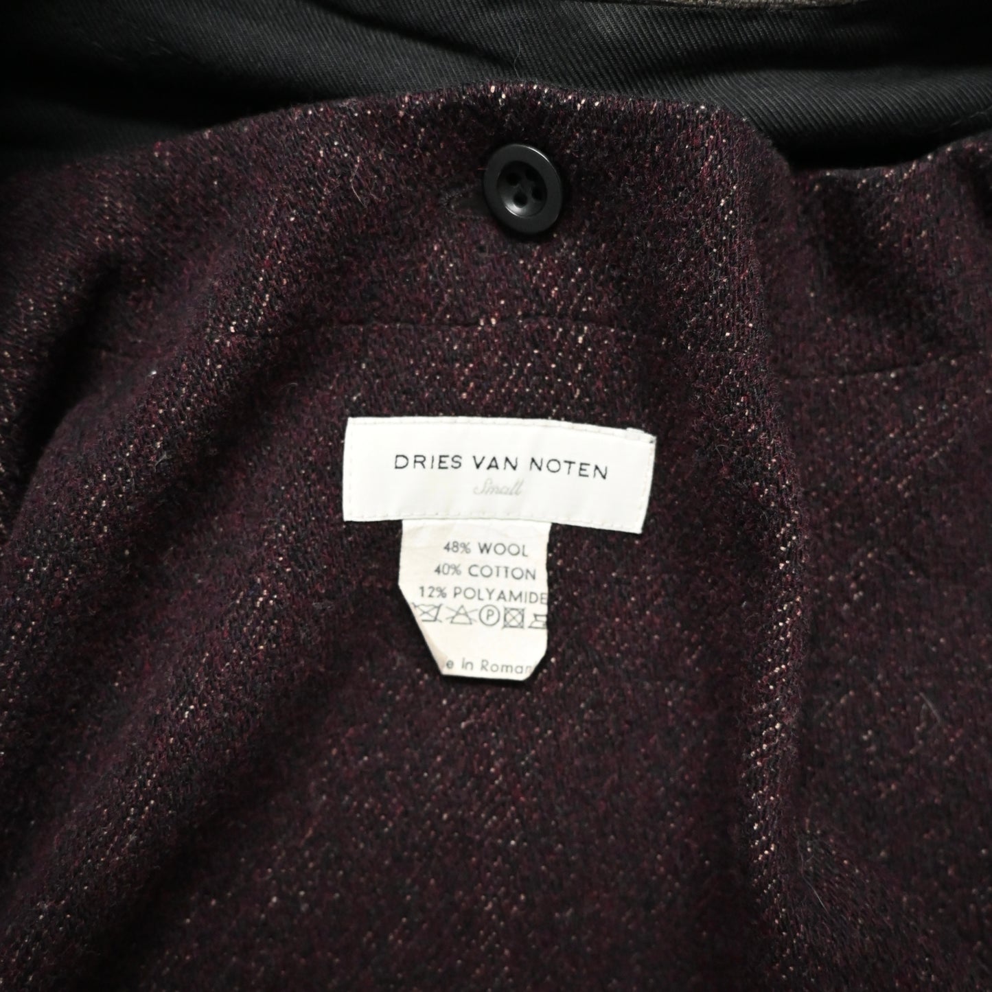 2000s dries van noten cotton zip jacket S