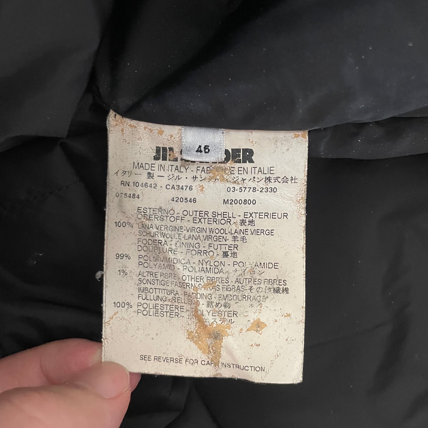 2007aw jil sander boadocking wool
blouson jacket 46 by raf simons
