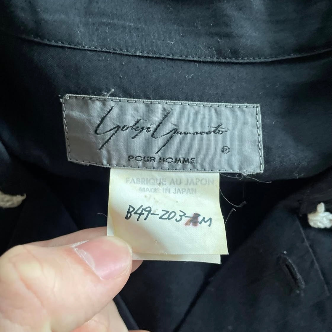 1991ss yohji yamamoto kint docking shirt