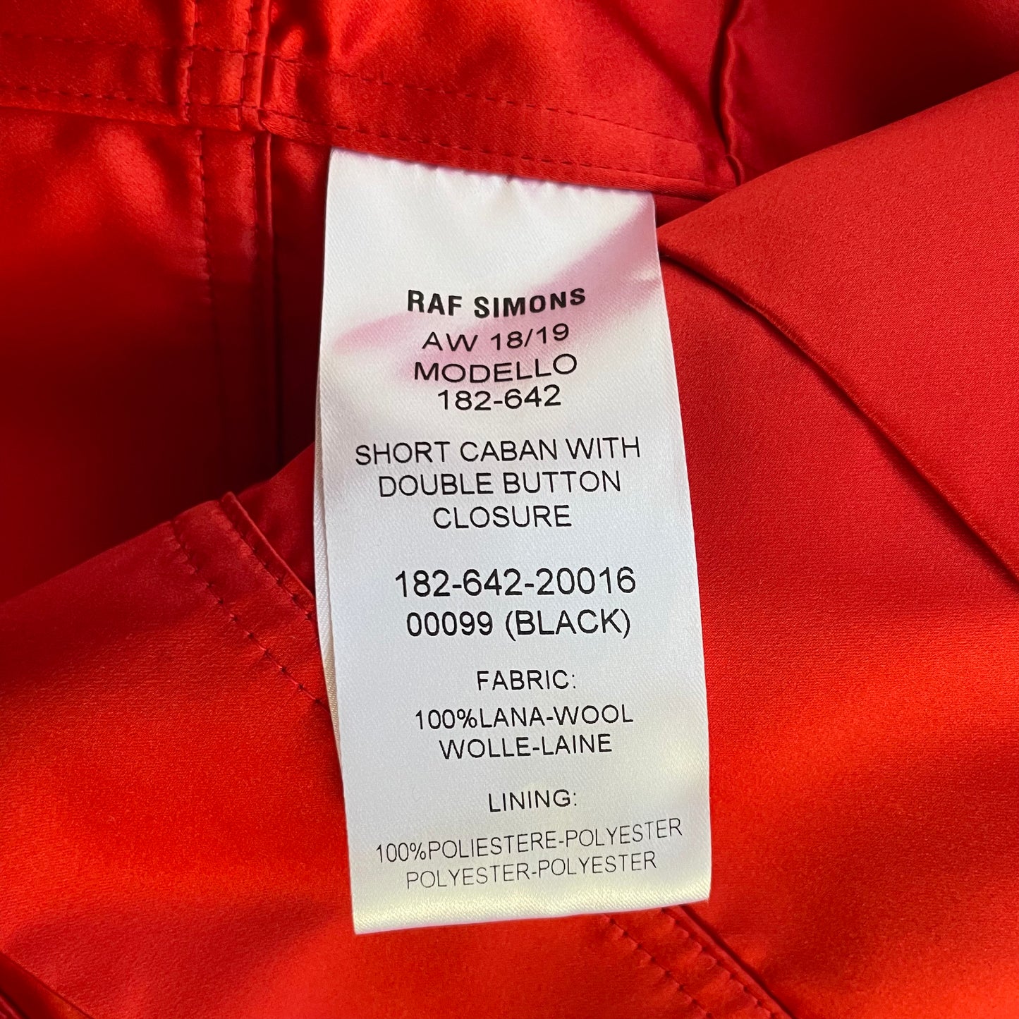 2018aw raf simons heavy wool half coat 48
