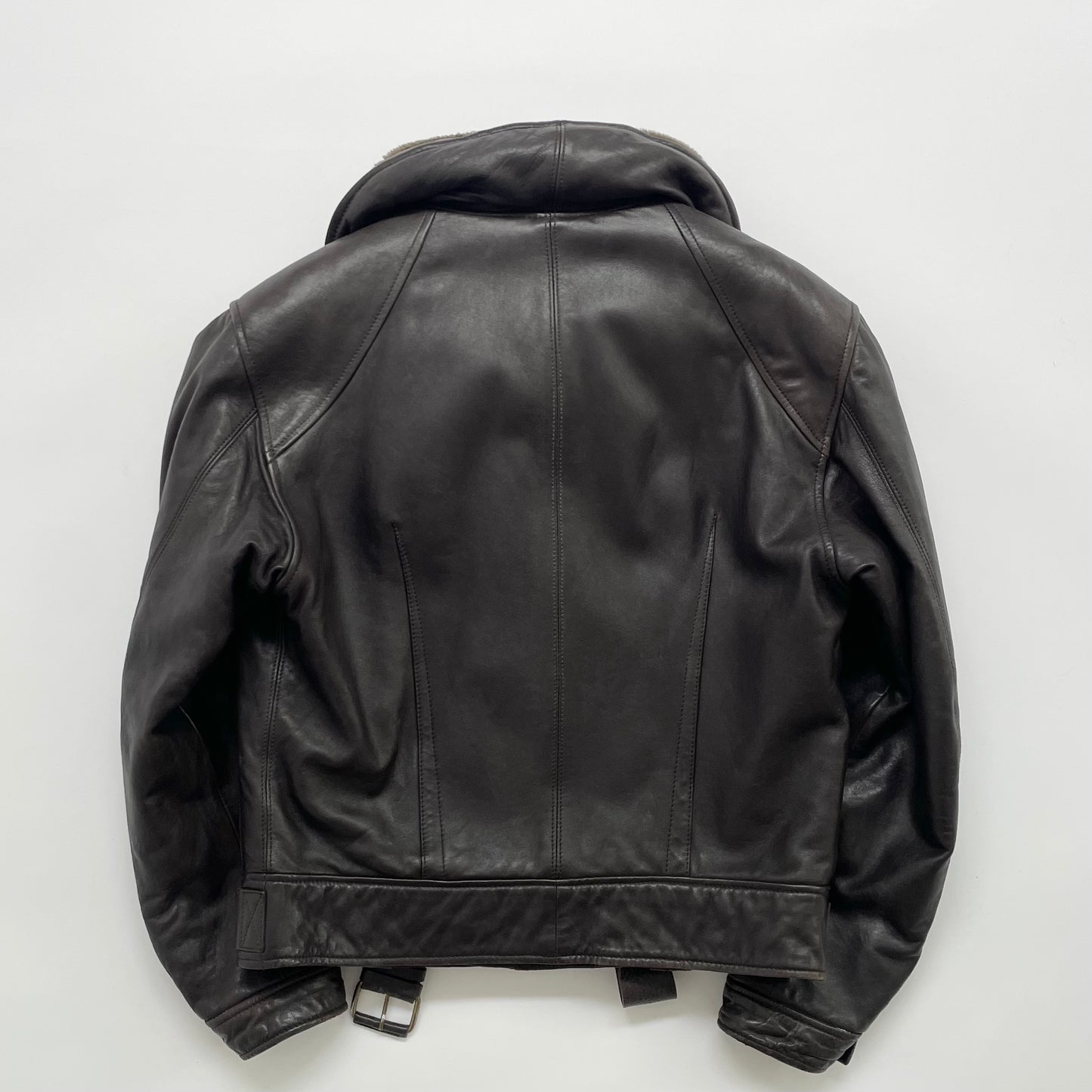 1983aw emporio armani leather flight jacket M