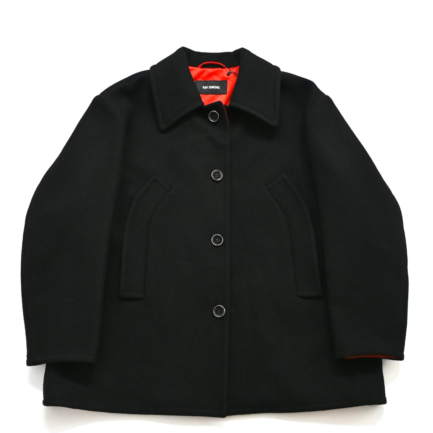 2018aw raf simons heavy wool half coat 48