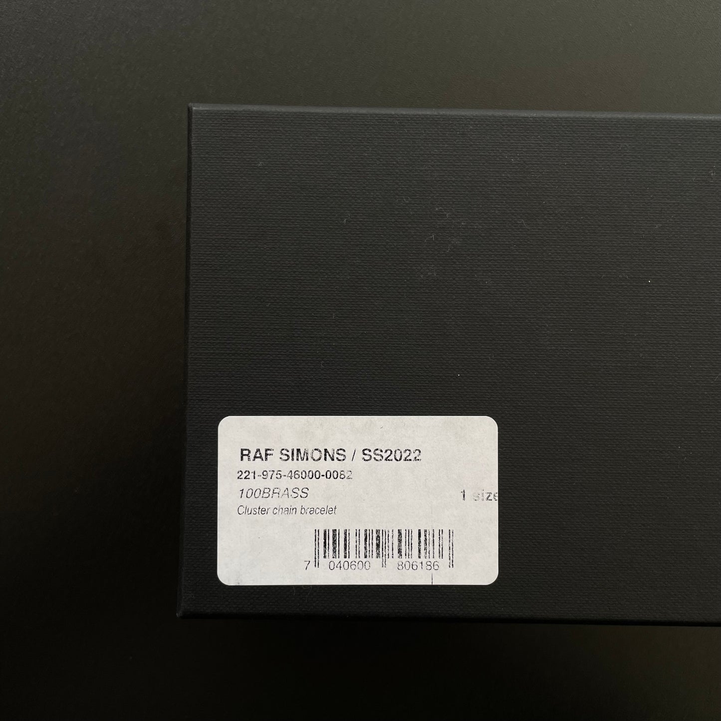 2022ss raf simons cluster chain bracelet