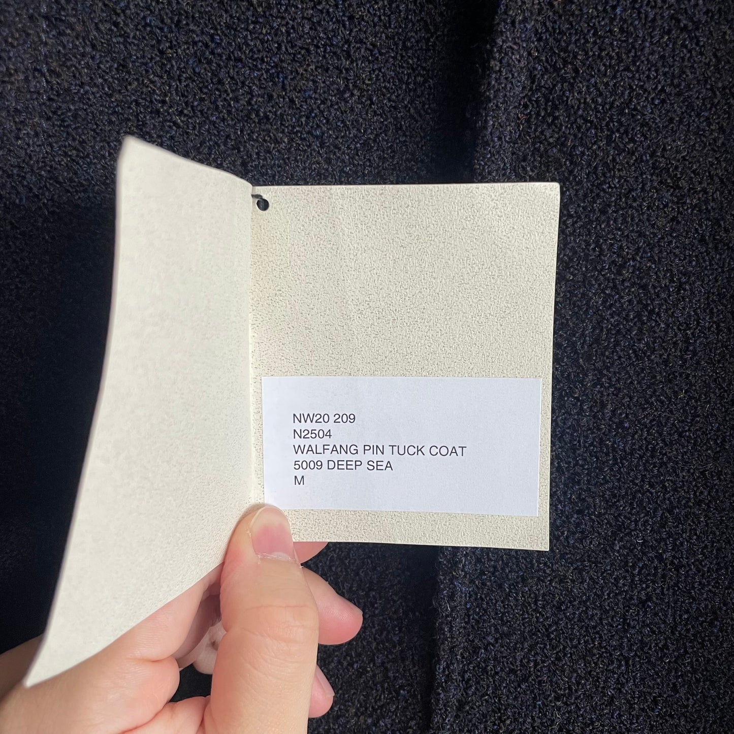 2020aw namacheko walfang pin tuck coat M