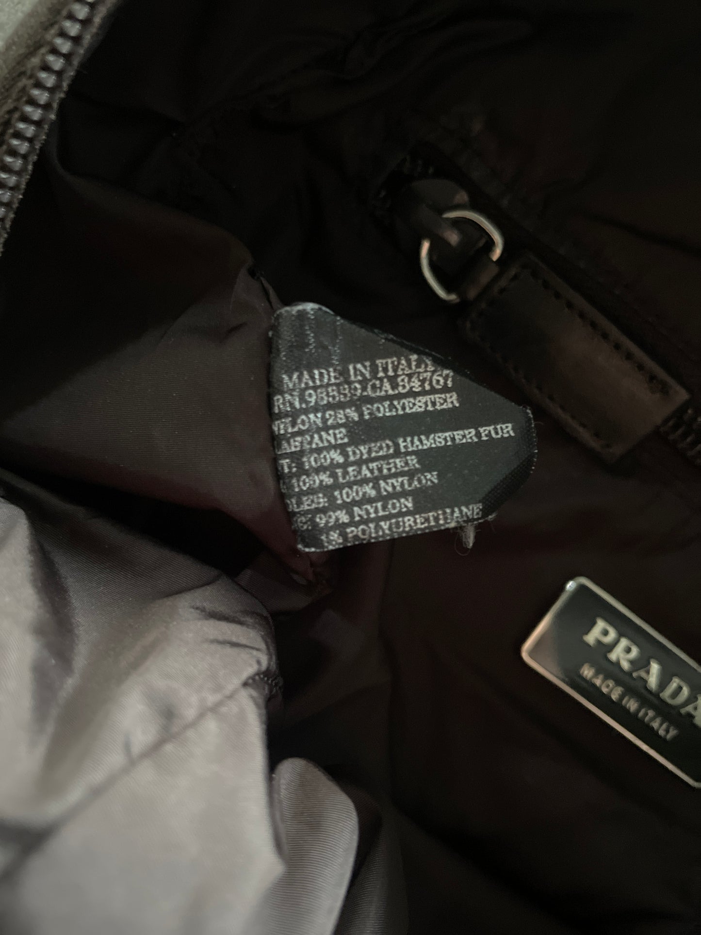 1999aw prada red fur backpack unisex