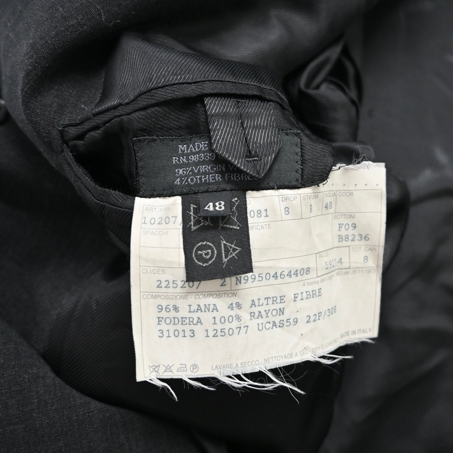 1998aw prada wool half coat 48