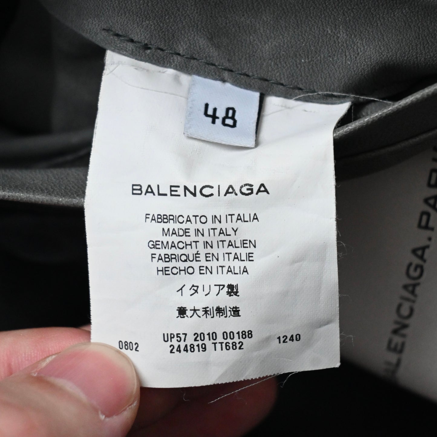 2010aw balenciaga high neck cow leather blouson 48