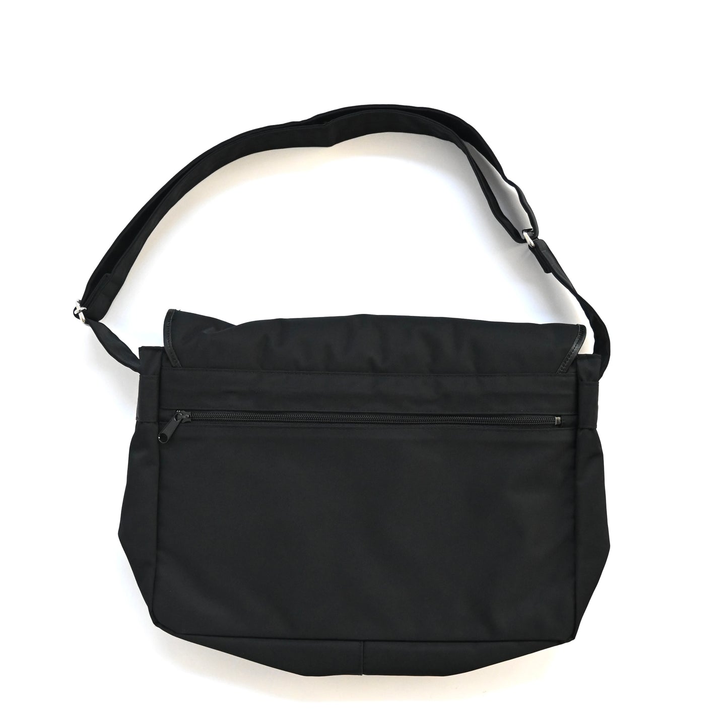 2000s masaki matsushima leather piping nylon handbag