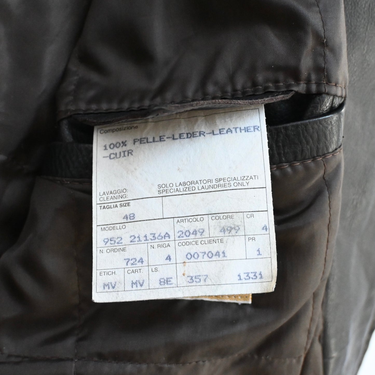 1990s lamatta pelle leather jacket 48