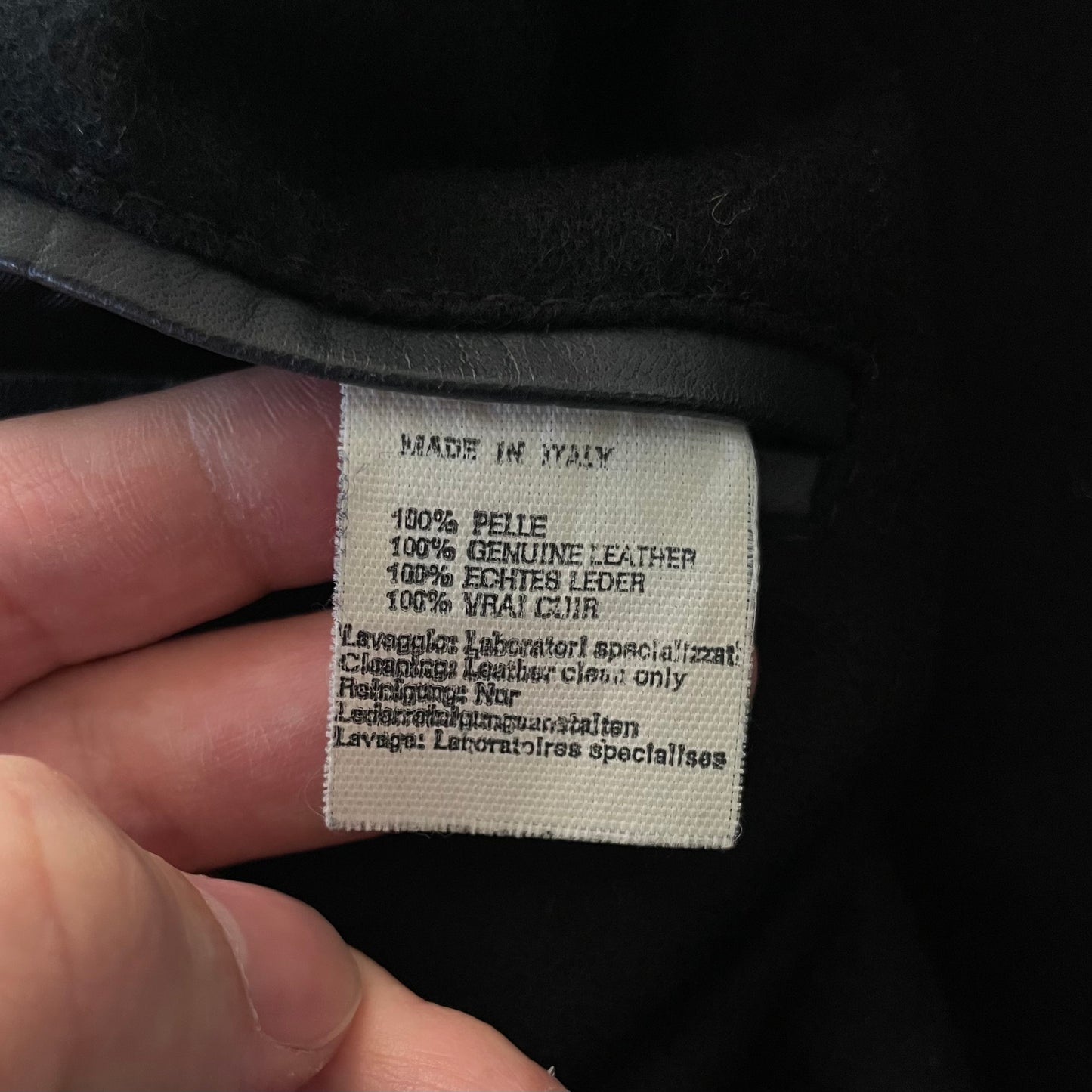 1990s giorgio armani kint docking leather jacket 48