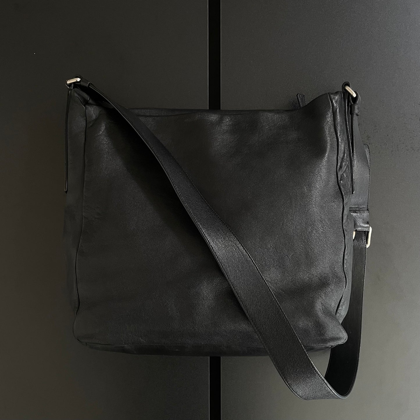 2002ss jil sander leather messenger shoulder bag