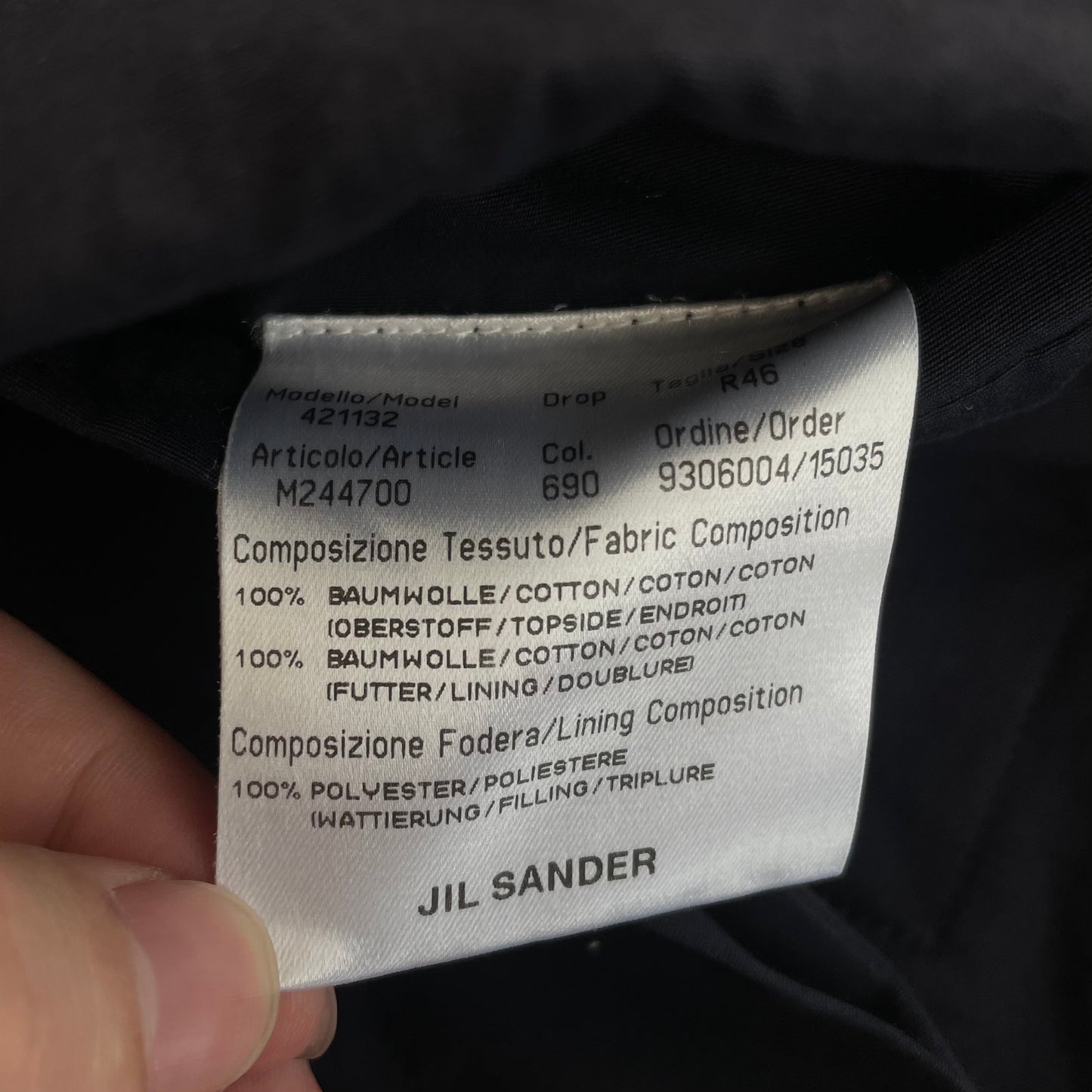 1999aw jil sander cotton blouson jacket 50