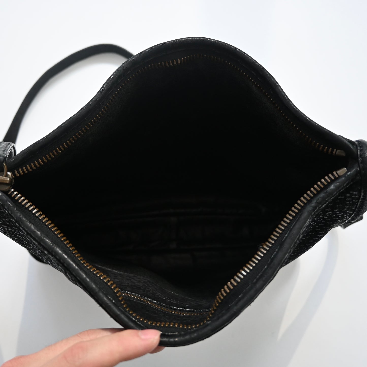 1990s prada pebbled leather shoulder bag