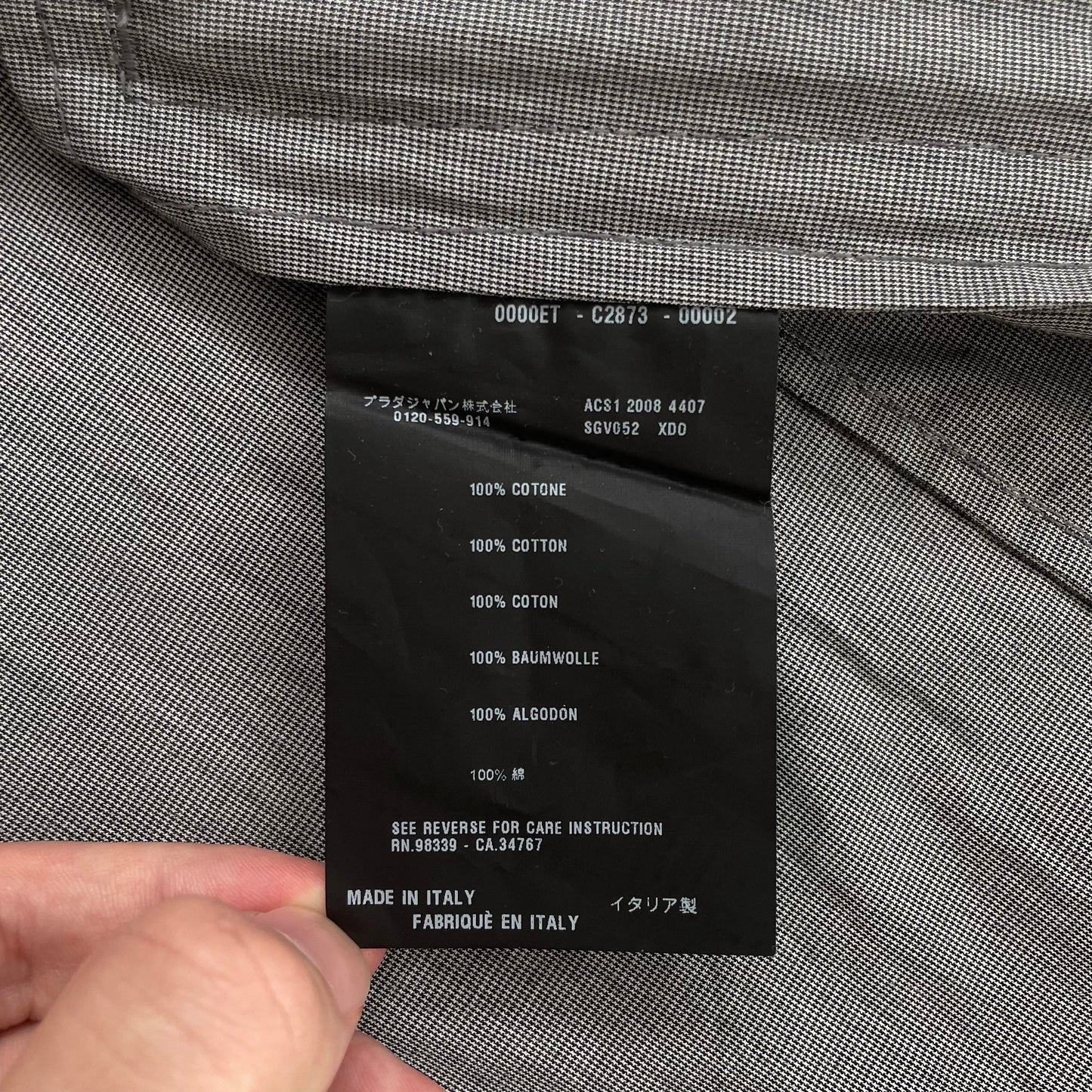 2000s prada sport SGV052 cotton blouson 46