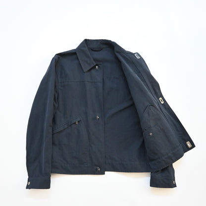 2000s salvatore ferragamo silver bangle cotton blouson 50