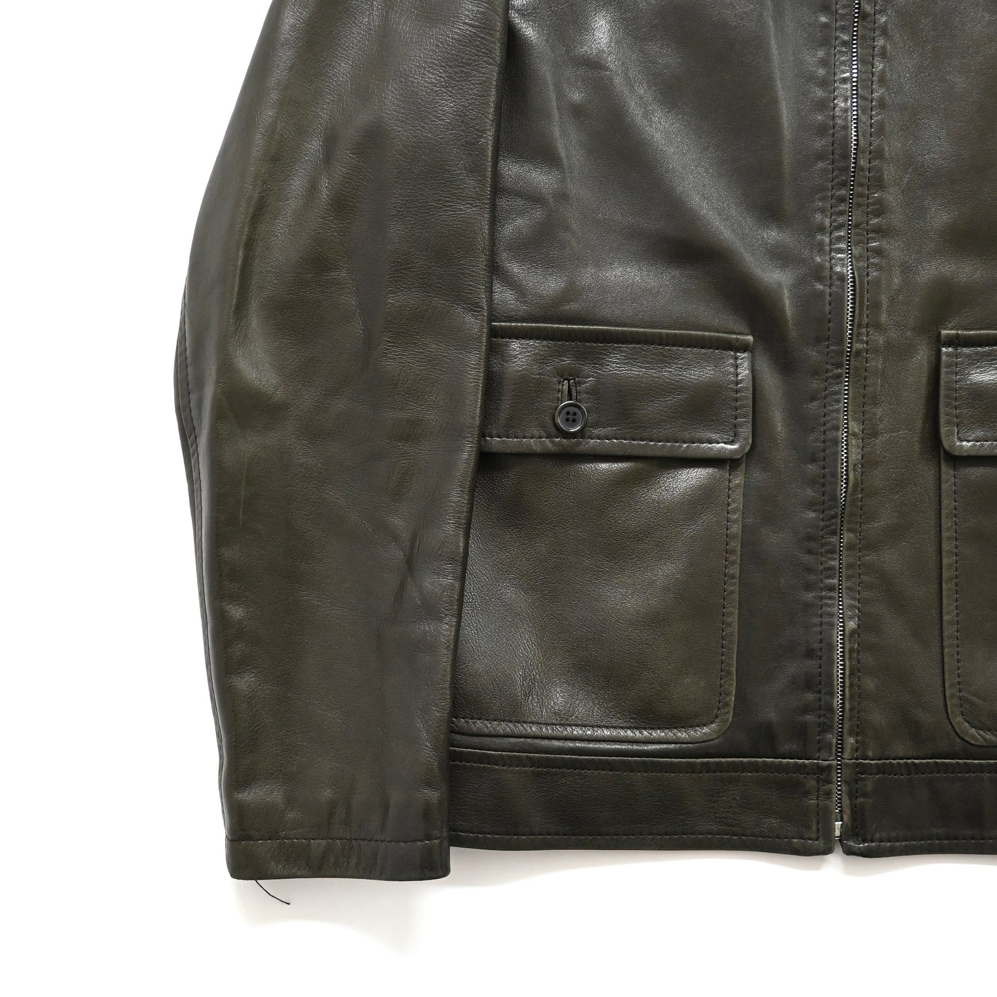 1990s prada lamb brown leather jacket 46