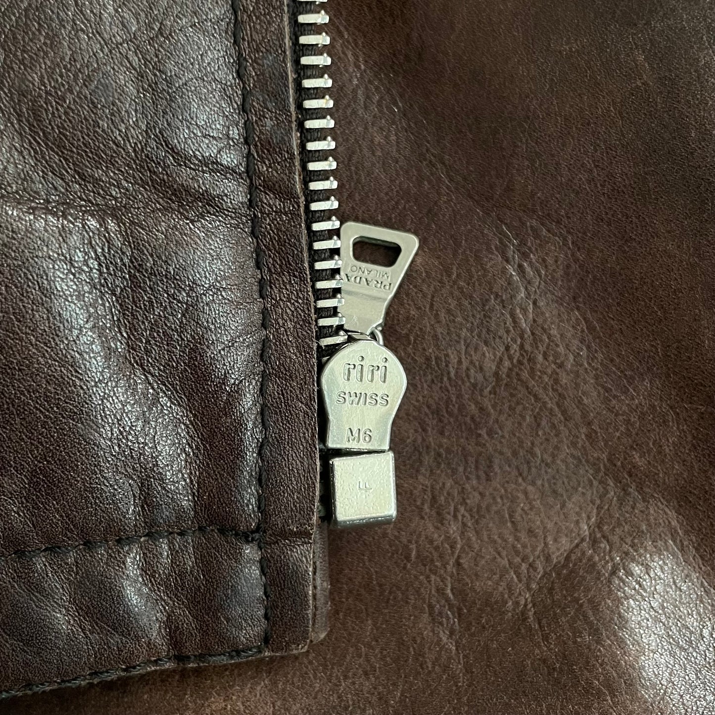 1990s prada cow leather jacket 48