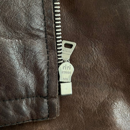 1990s prada cow leather jacket 48