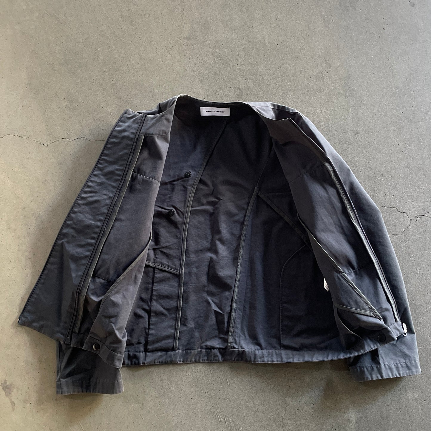 2018aw kiko kostadinov cubist double zip jacket set up