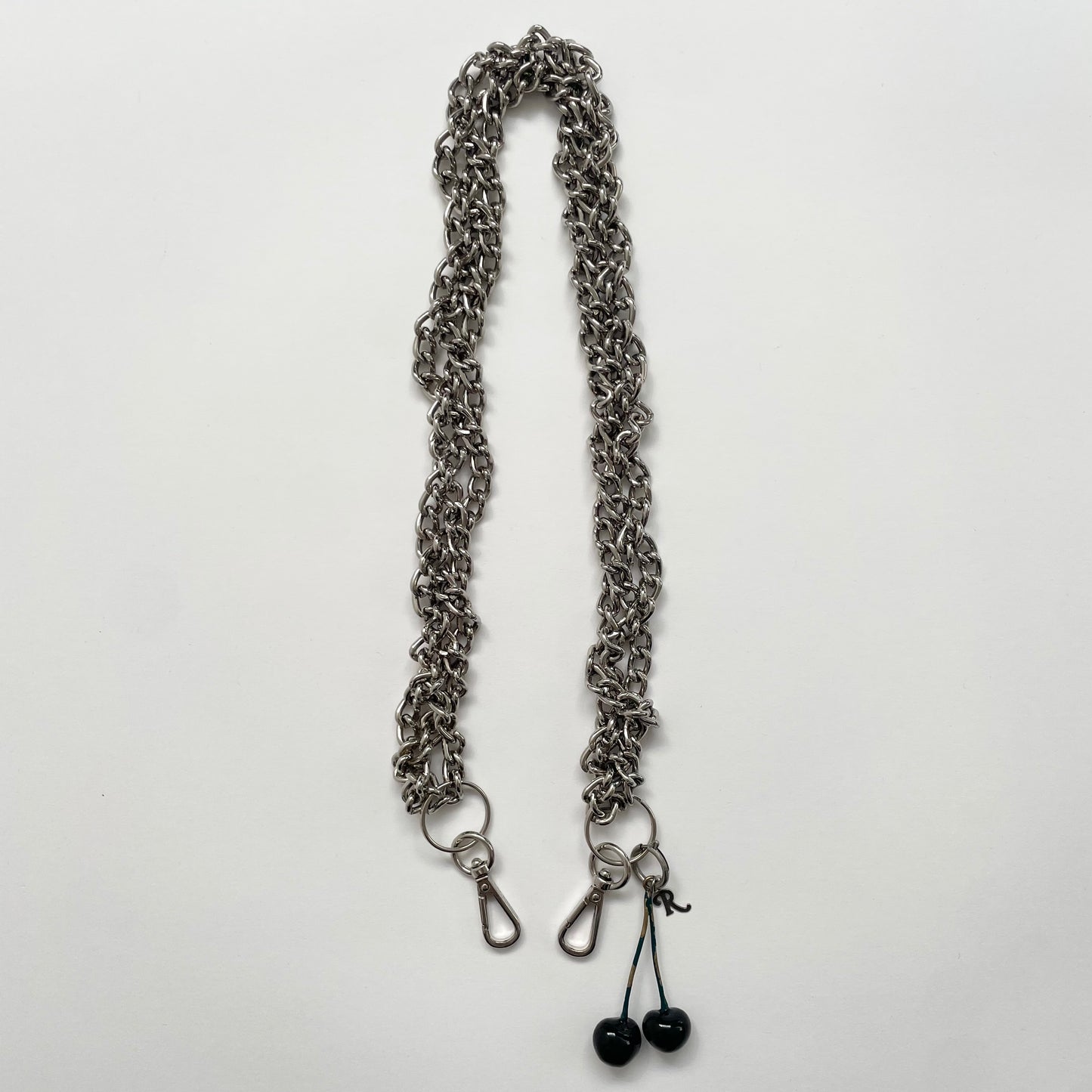 2019aw raf simons twisted black cherry wallet chain