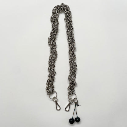 2019aw raf simons twisted black cherry wallet chain