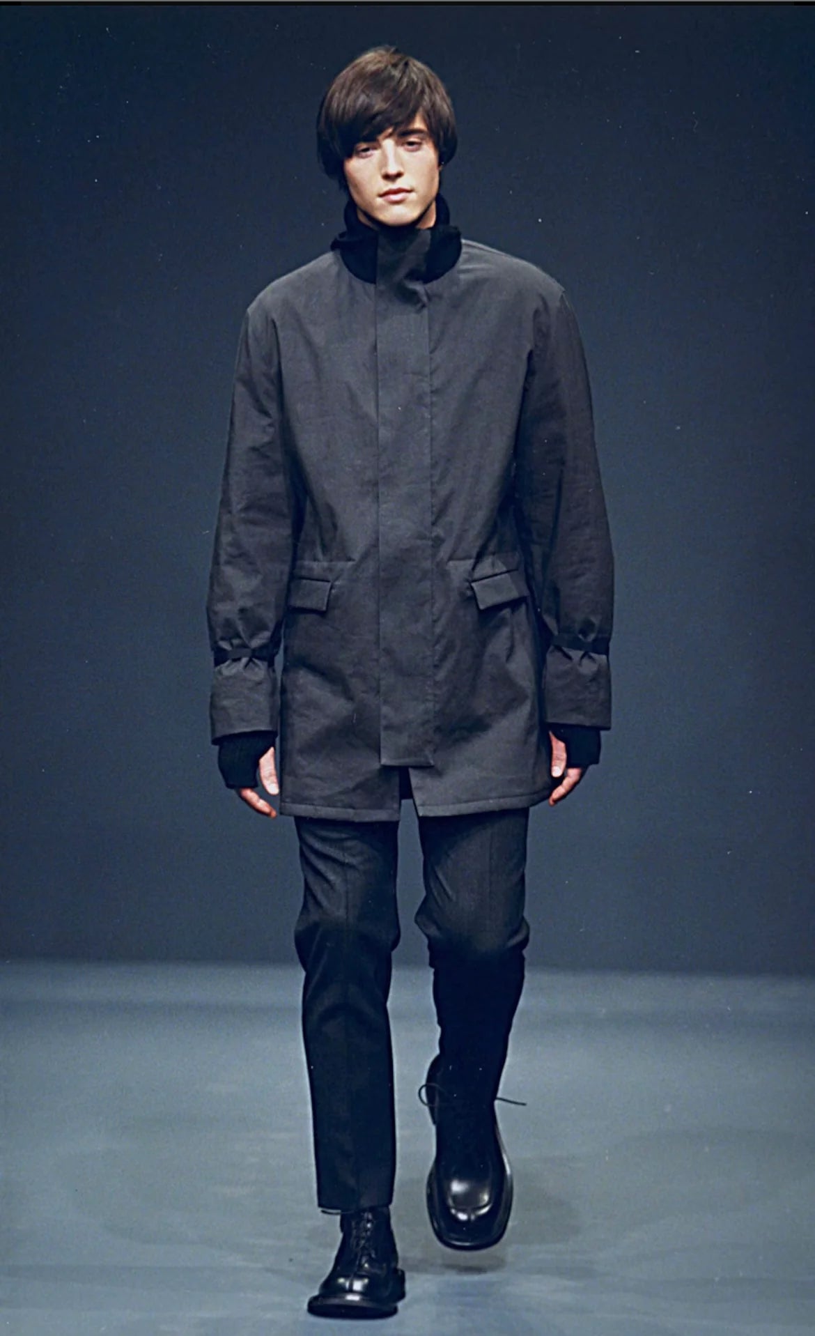 1999aw prada kint docking half coat S