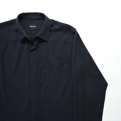 1990s giorgio armani polyester shirt jacket 52