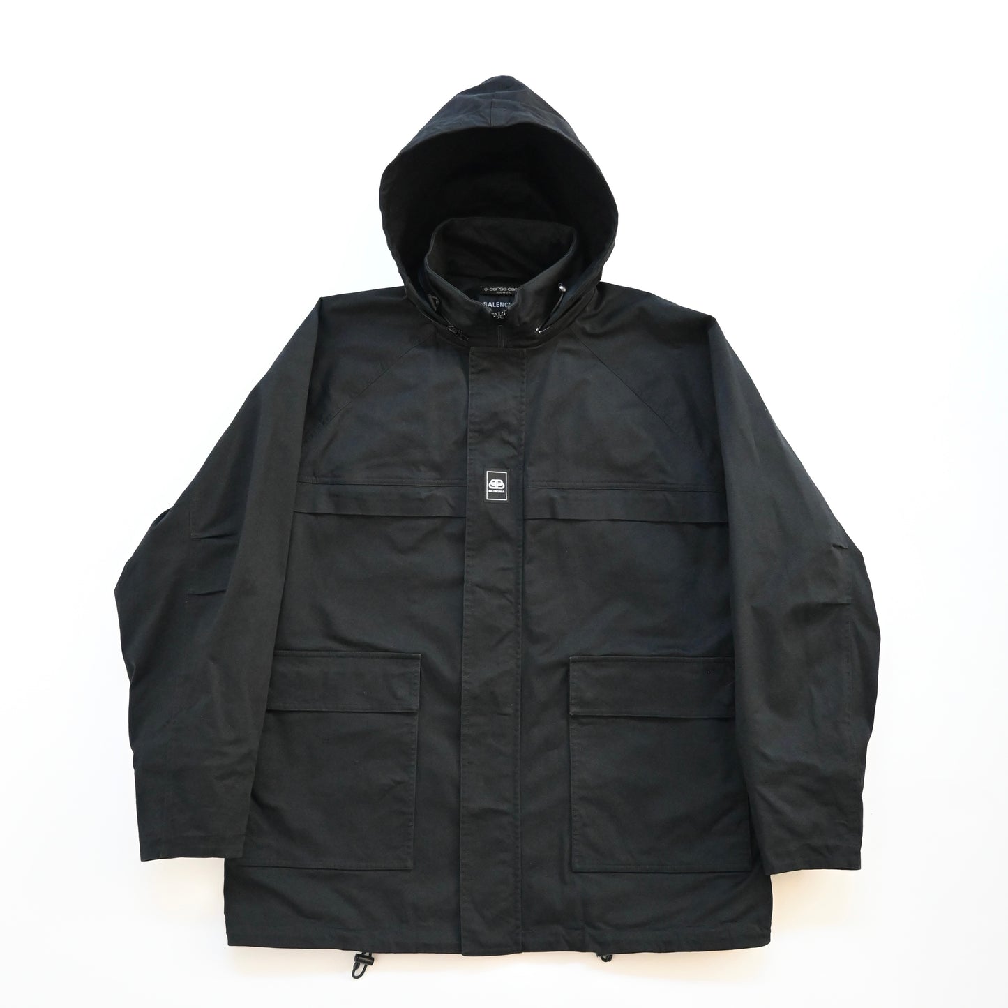 2023aw balenciaga reversible hood zipped cotton windbreaker 46