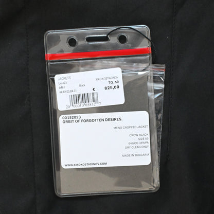 2023aw kiko kostadinov meno cropped jacket 50