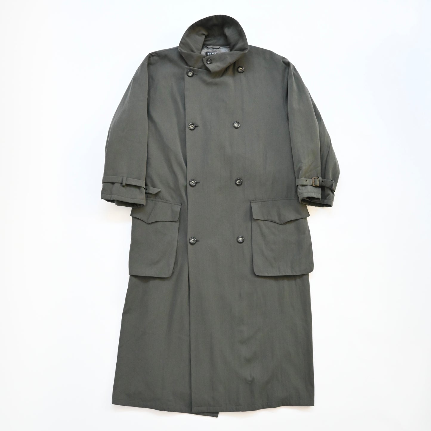 1990s giorgio armani wool double long coat 50