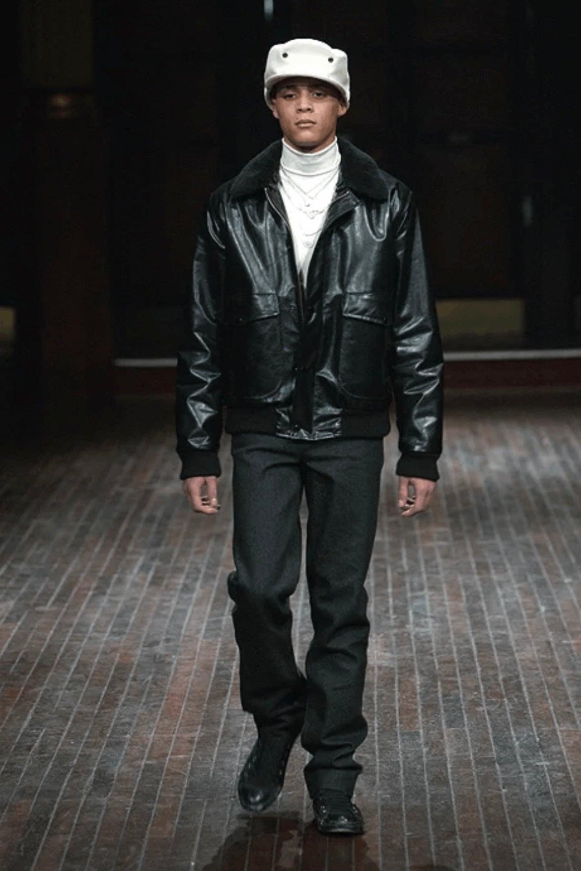 2003aw veronique branquinho caw leather flight jacket 46